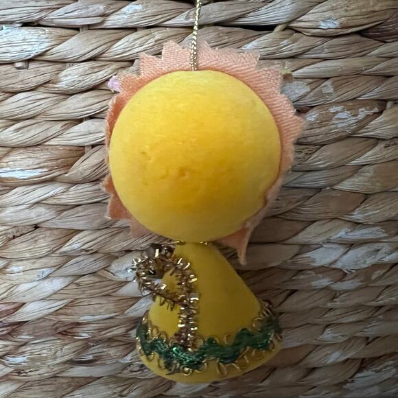 Vtg Flocked & Felt Lion Ornament - Picture 3 of 5